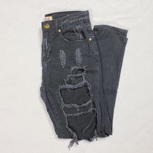 Dolls Kill Destroyed Black Jeans 2